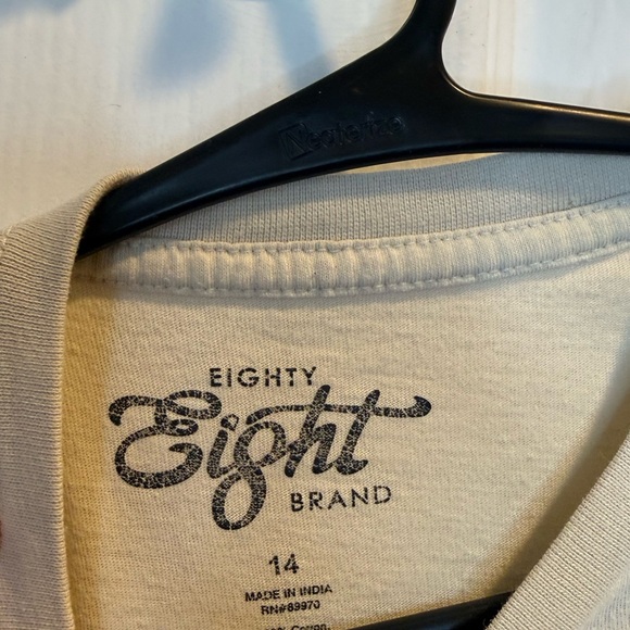 Y2K Eighty Eight Beige American Classic Car Graphic Tee Size 14 - Picture 4 of 6